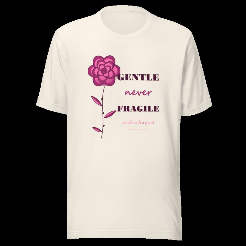 Gorgeous Baddie Gentle Never Fragile Boutique Tee White Vintage White