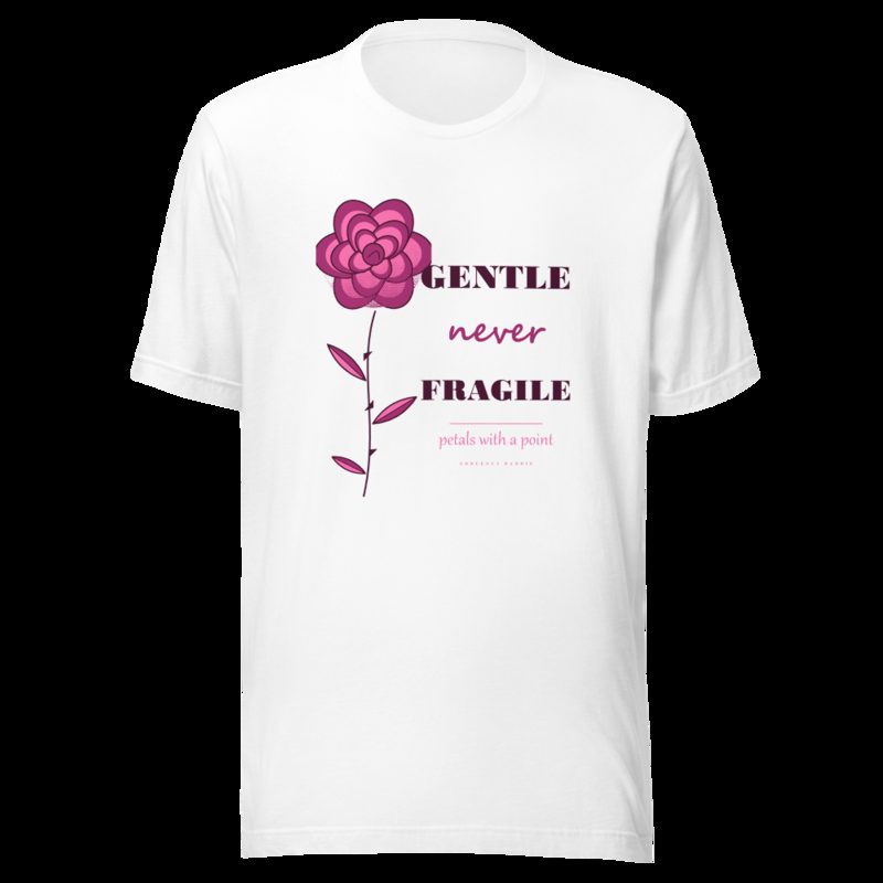 Gorgeous Baddie Gentle Never Fragile Boutique Tee White White