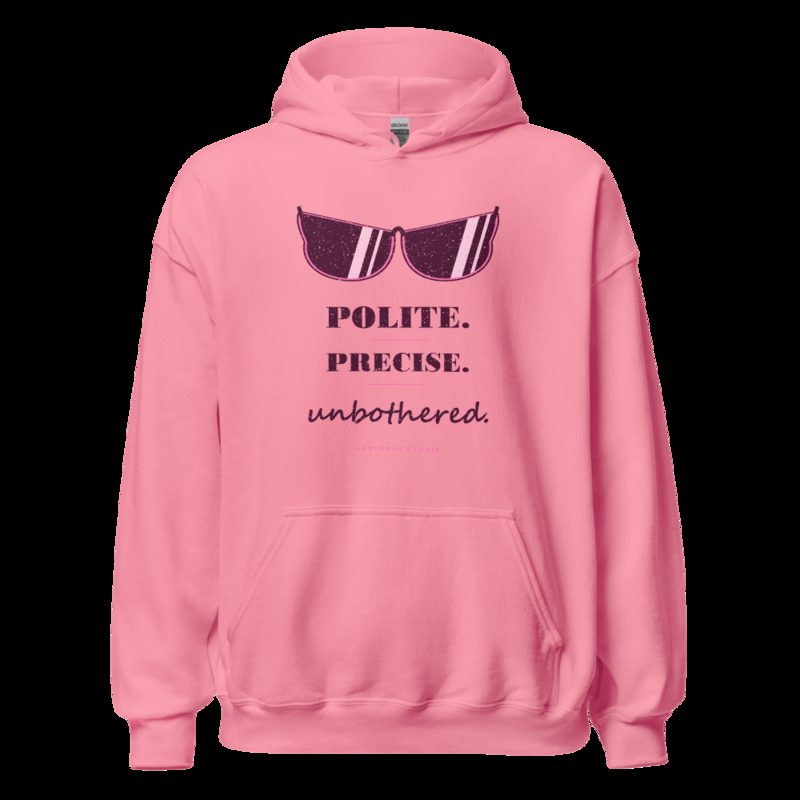 Gorgeous Baddie Polite Precise Unbothered Boutique Hoodie White Azalea