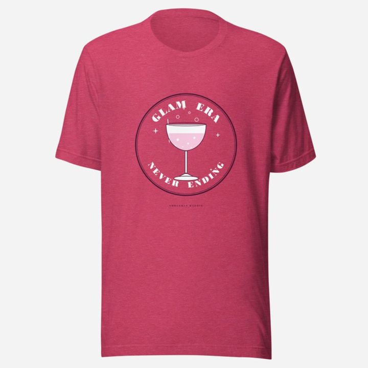 Gorgeous Baddie Glam Era Never Ending Boutique Tee in Heather Raspberry