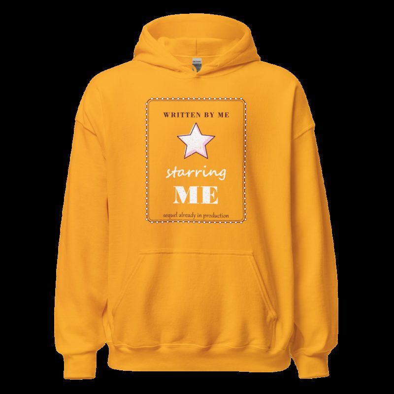 Gorgeous Baddie Written By Me Starring Me Boutique Hoodie Gold