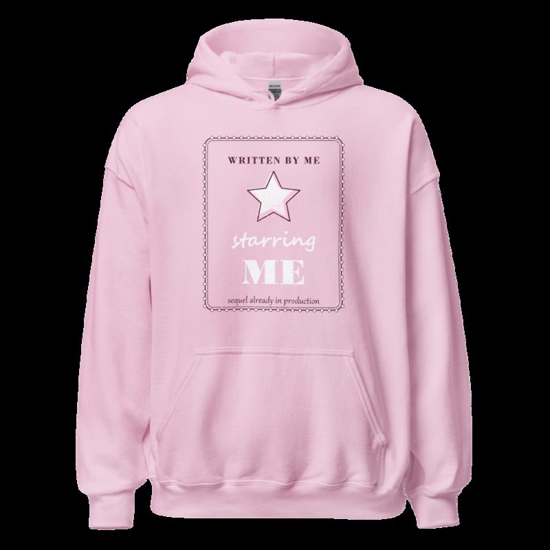 Gorgeous Baddie Written By Me Starring Me Boutique Hoodie Light Pink