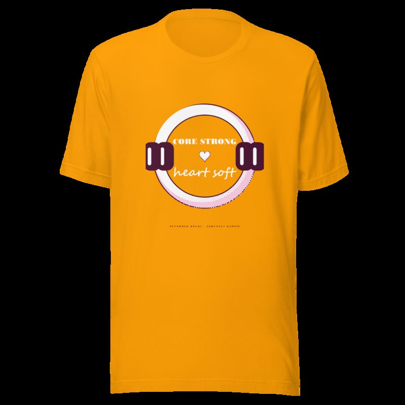 Gorgeous Baddie Core Strong Heart Soft Boutique Tee Gold