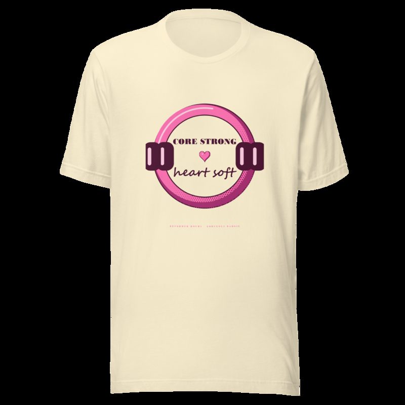 Gorgeous Baddie Core Strong Heart Soft Boutique Tee White Natural