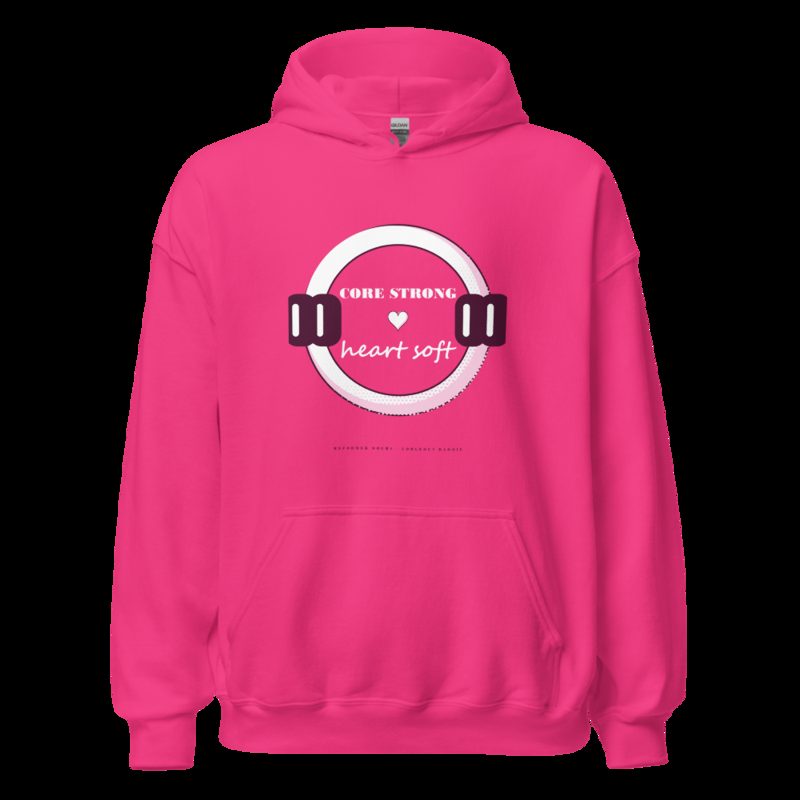 Gorgeous Baddie Core Strong Heart Soft Boutique Hoodie Heliconia