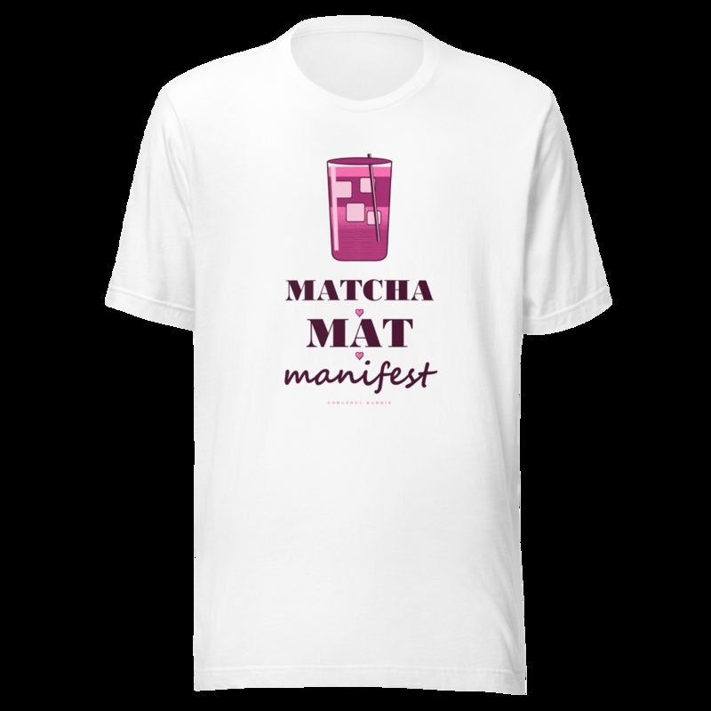 Gorgeous Baddie Matcha Mat Manifest Boutique Tee White White