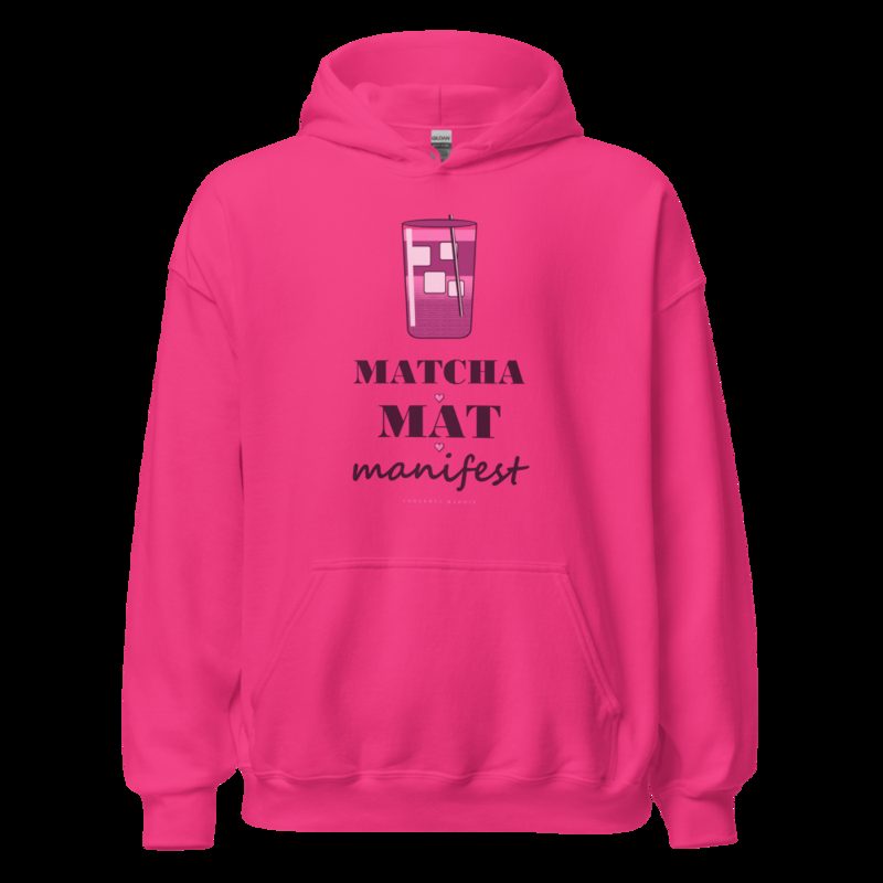 Gorgeous Baddie Matcha Mat Manifest Boutique Hoodie White Heliconia