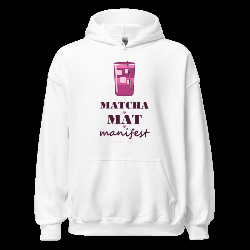 Gorgeous Baddie Matcha Mat Manifest Boutique Hoodie White White