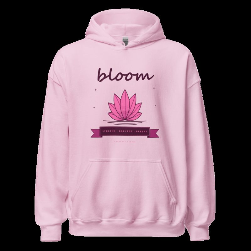 Gorgeous Baddie Stretch Breathe Bloom Boutique Hoodie White Light Pink