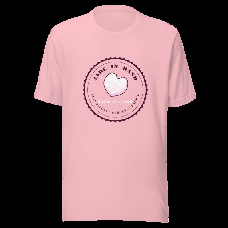 Gorgeous Baddie Jade In Hand Glow Boutique Tee Pink