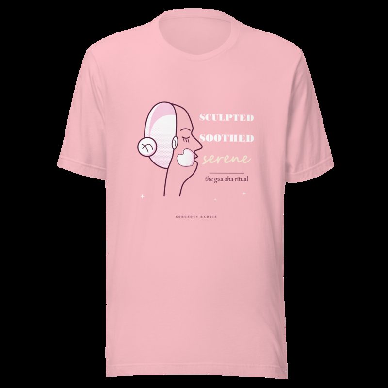 Gorgeous Baddie Sculpted Soothed Serene Boutique Tee Pink