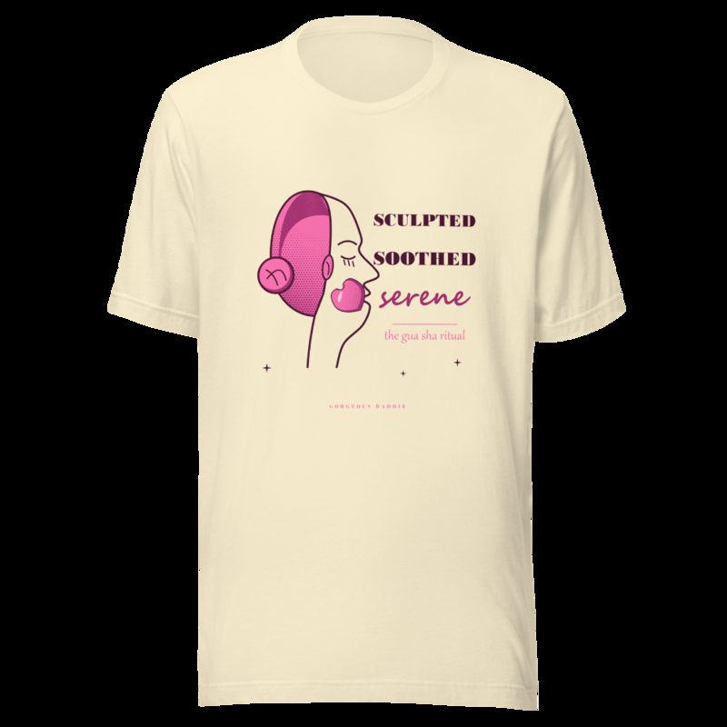 Gorgeous Baddie Sculpted Soothed Serene Boutique Tee White Natural