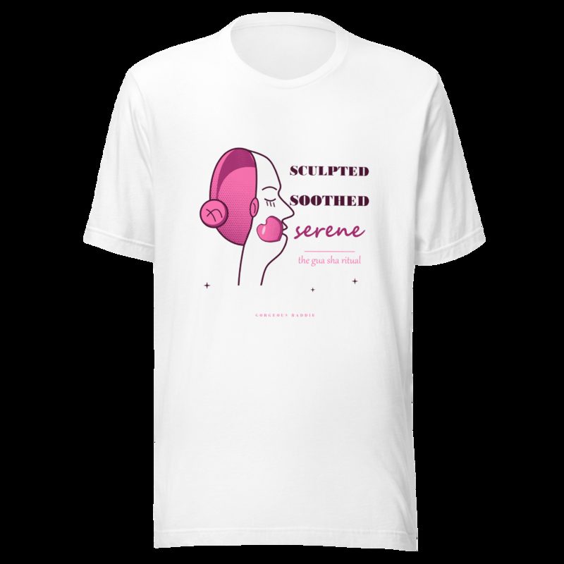 Gorgeous Baddie Sculpted Soothed Serene Boutique Tee White White