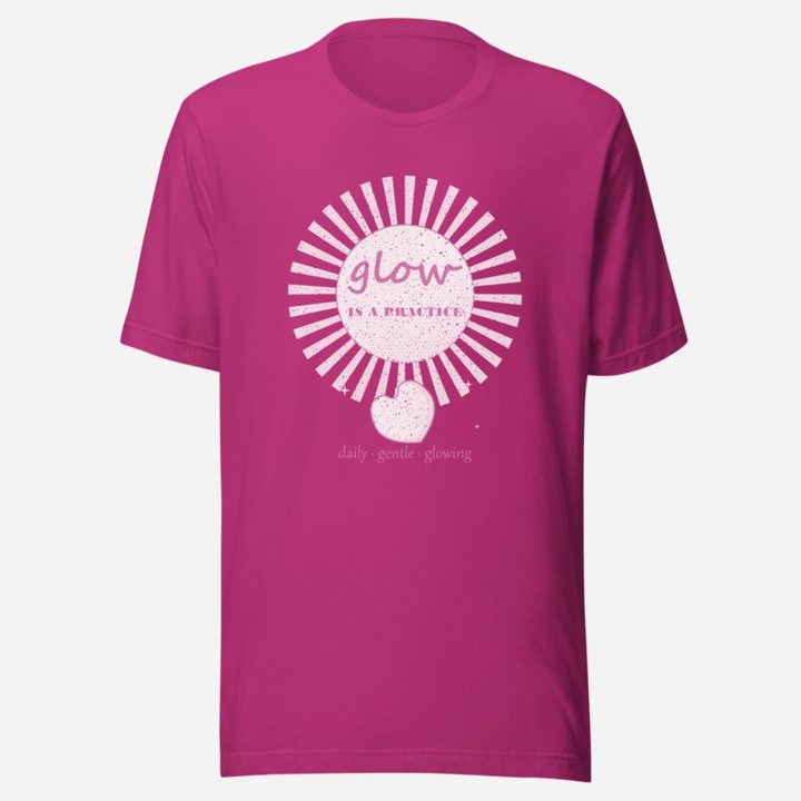 Gorgeous Baddie Glow Is A Practice Boutique Tee in Berry