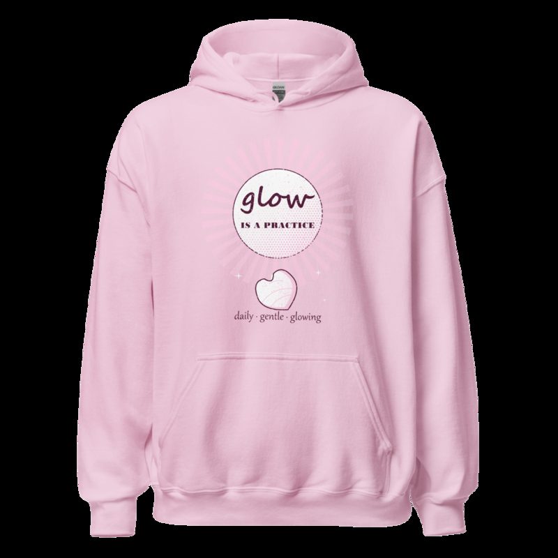 Gorgeous Baddie Glow Is A Practice Boutique Hoodie Light Pink