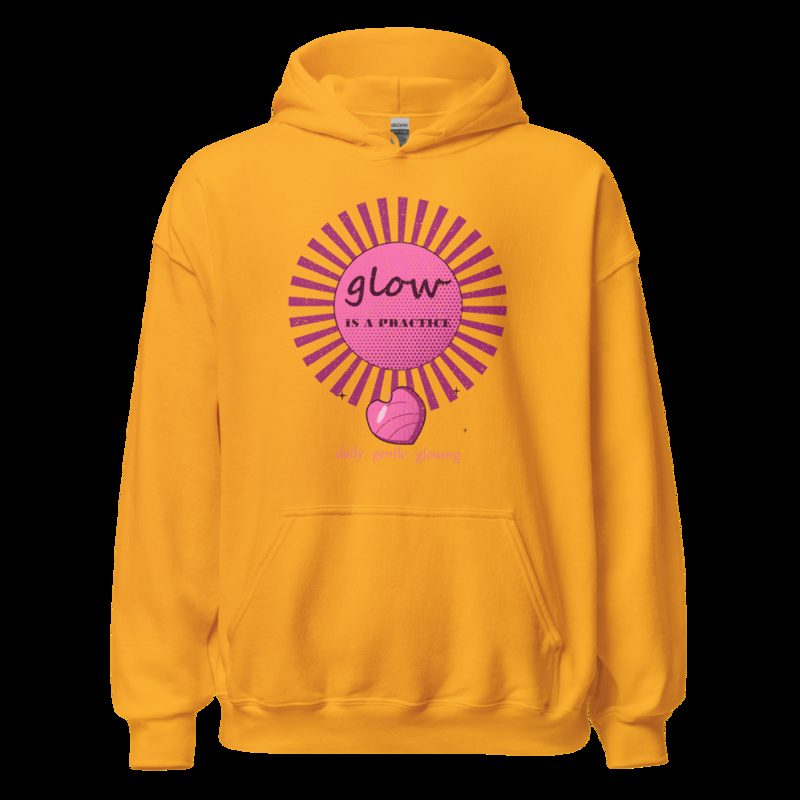Gorgeous Baddie Glow Is A Practice Boutique Hoodie White Gold