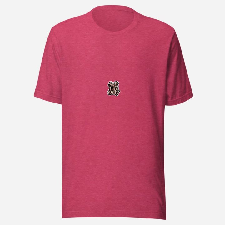 Gorgeous Baddie Soft Life Only Tee in Heather Raspberry