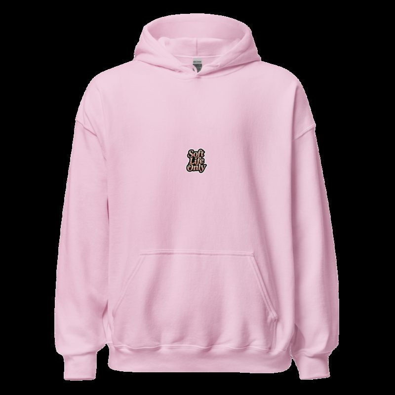 Gorgeous Baddie Soft Life Only Hoodie Light Pink