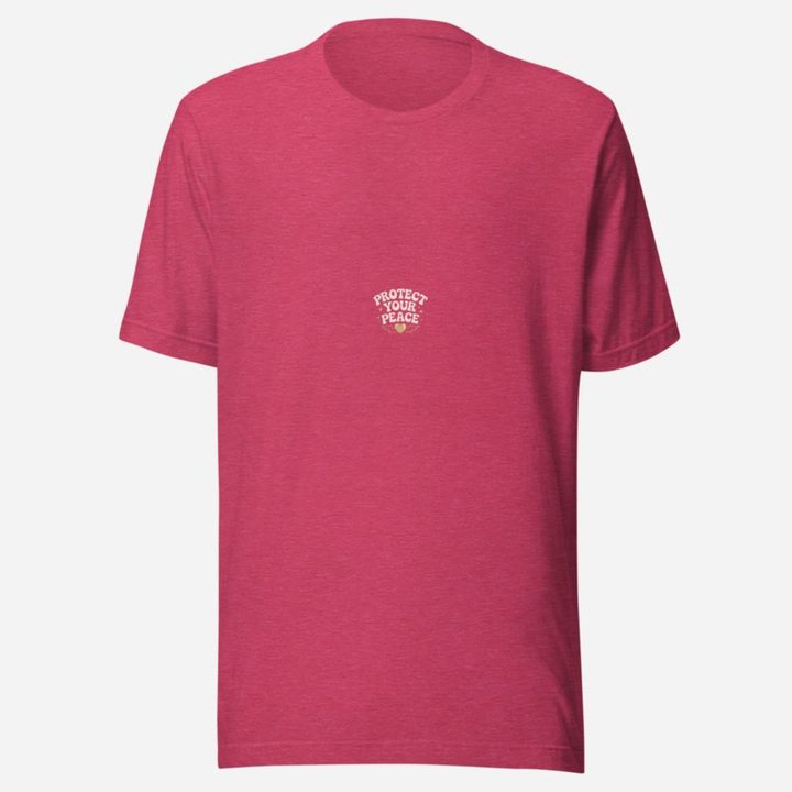 Gorgeous Baddie Protect Your Peace Tee in Heather Raspberry