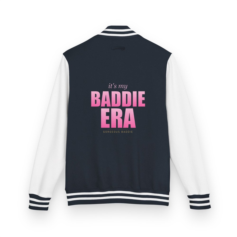 Gorgeous Baddie Baddie Era Varsity Jacket Oxford Navy/Arctic White