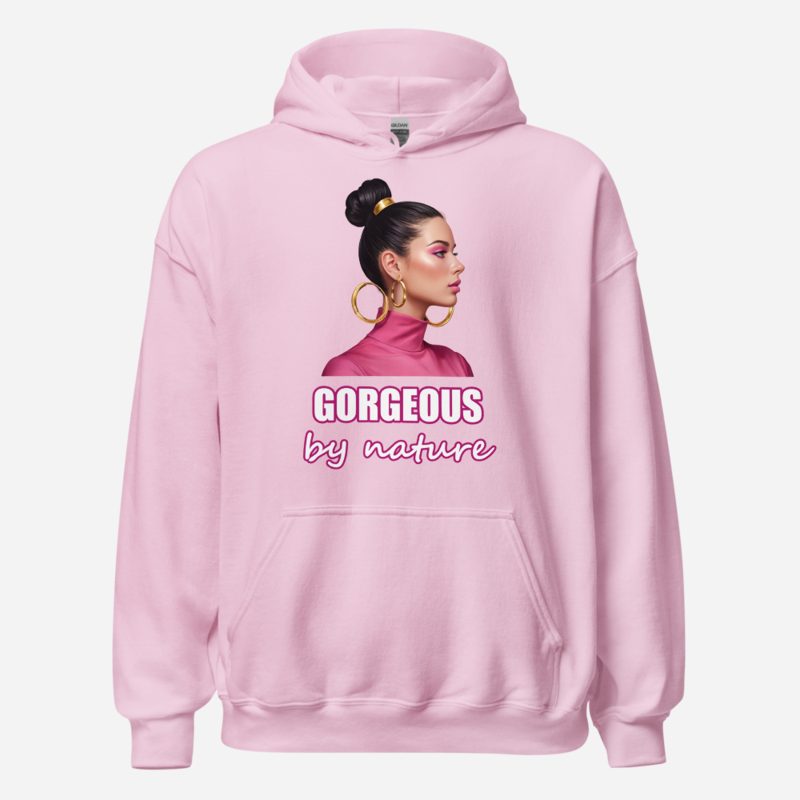 Gorgeous Baddie Gorgeous By Nature Hoodie Light Pink