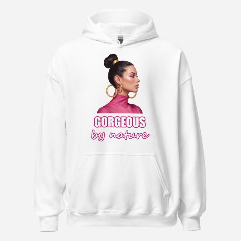Gorgeous Baddie Gorgeous By Nature Hoodie in White