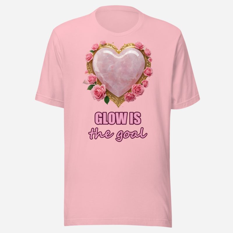 Gorgeous Baddie Glow Is The Goal Tee Pink