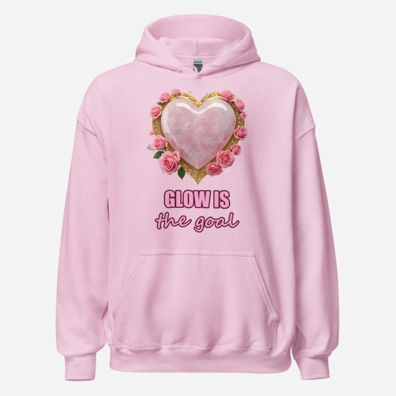 Gorgeous Baddie Glow Is The Goal Hoodie Light Pink
