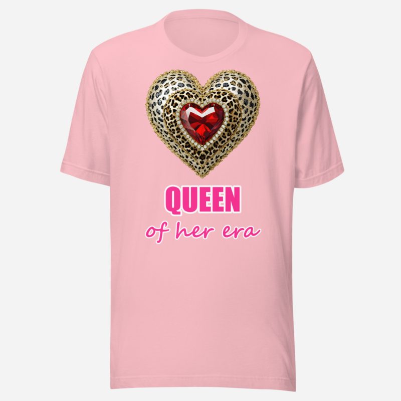 Gorgeous Baddie Queen Of Her Era Tee Pink