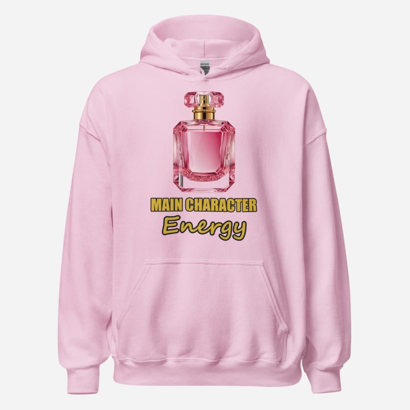 Gorgeous Baddie Main Character Perfume Hoodie Light Pink