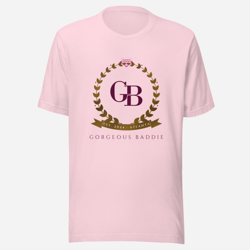 Gorgeous Baddie Maison Crest Tee Soft Pink
