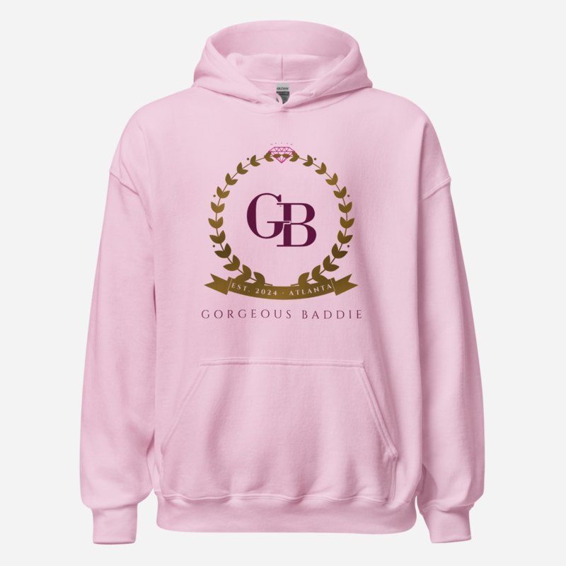Gorgeous Baddie Maison Crest Hoodie Light Pink