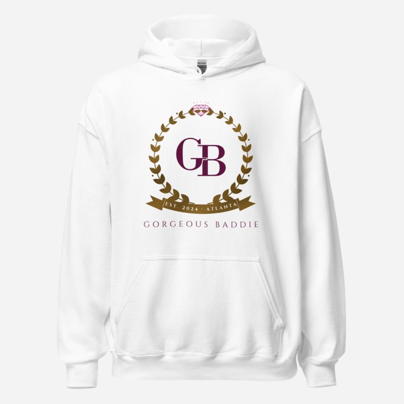 Gorgeous Baddie Maison Crest Hoodie in White