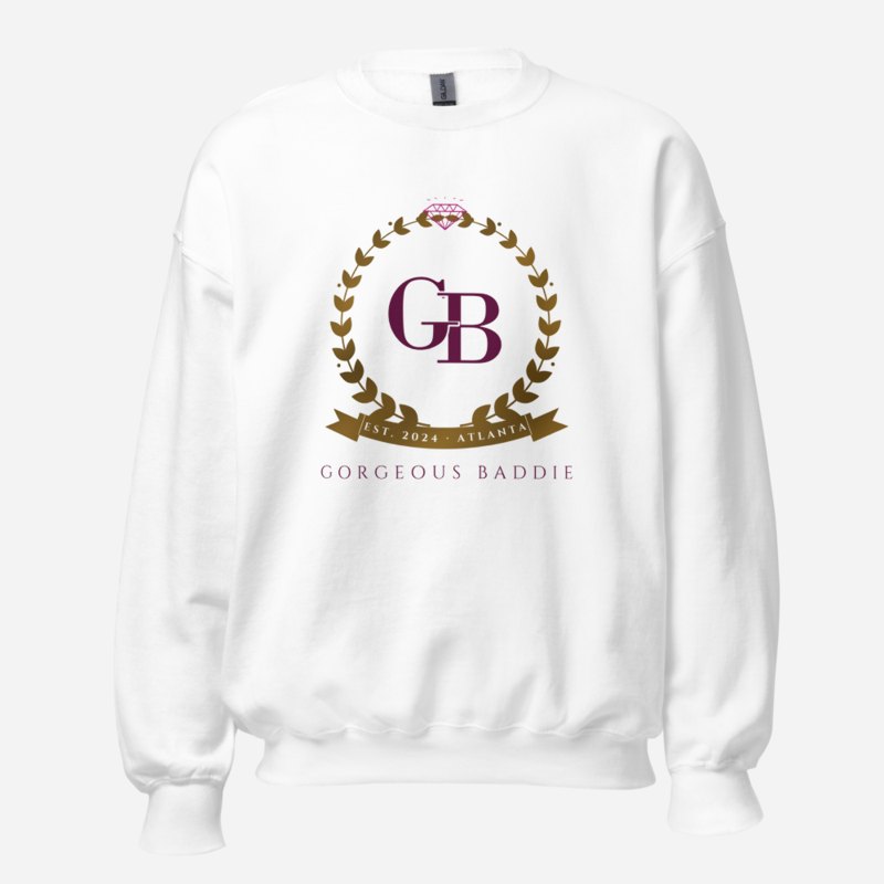 Gorgeous Baddie Maison Crest Sweatshirt White