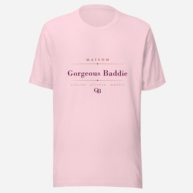 Gorgeous Baddie Maison Signature Tee Soft Pink