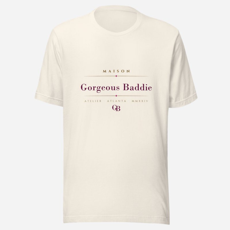 Gorgeous Baddie Maison Signature Tee Vintage White