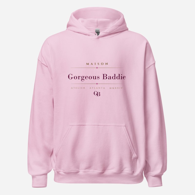 Gorgeous Baddie Maison Signature Hoodie Light Pink