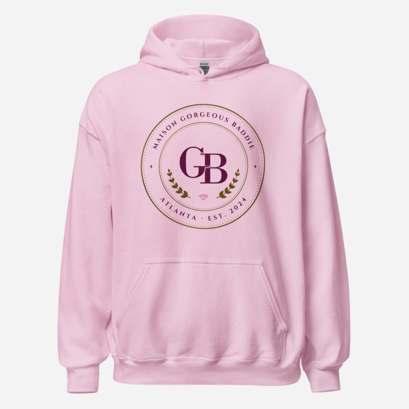 Gorgeous Baddie Maison Medallion Hoodie Light Pink