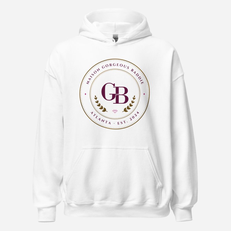 Gorgeous Baddie Maison Medallion Hoodie White