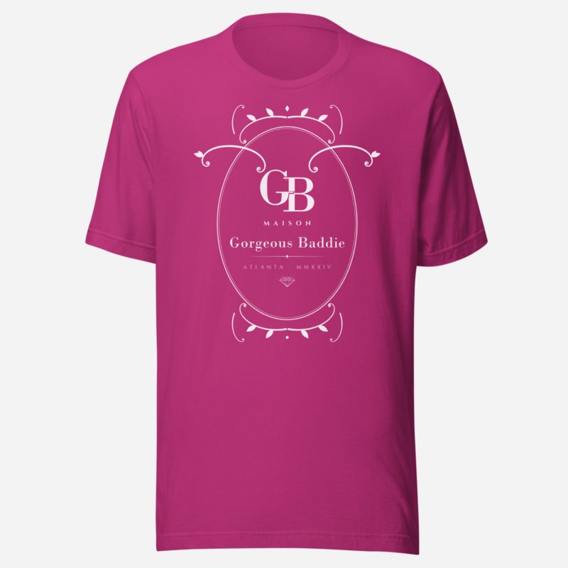 Gorgeous Baddie Maison Baroque Cartouche Tee Berry