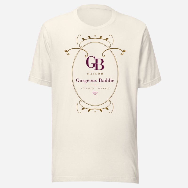 Gorgeous Baddie Maison Baroque Cartouche Tee Vintage White