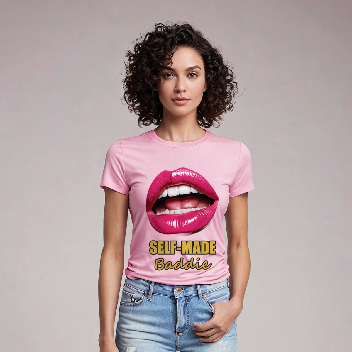 Gorgeous Baddie Self-Made Lips Tee
