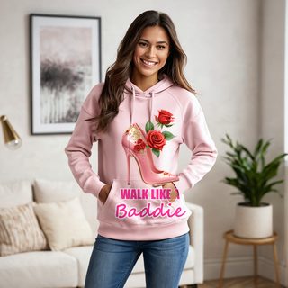 Gorgeous Baddie Walk Like A Baddie Hoodie AI model