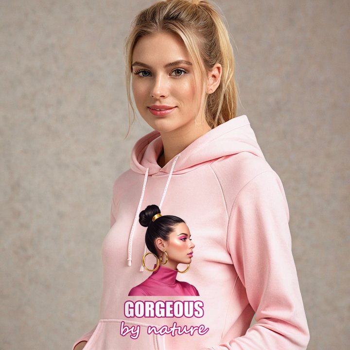 Gorgeous Baddie Gorgeous By Nature Hoodie in Light Pink
